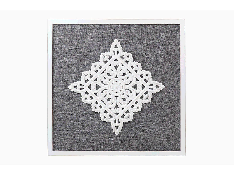 Cuadro Madera / Lino 80x3x80 Cm