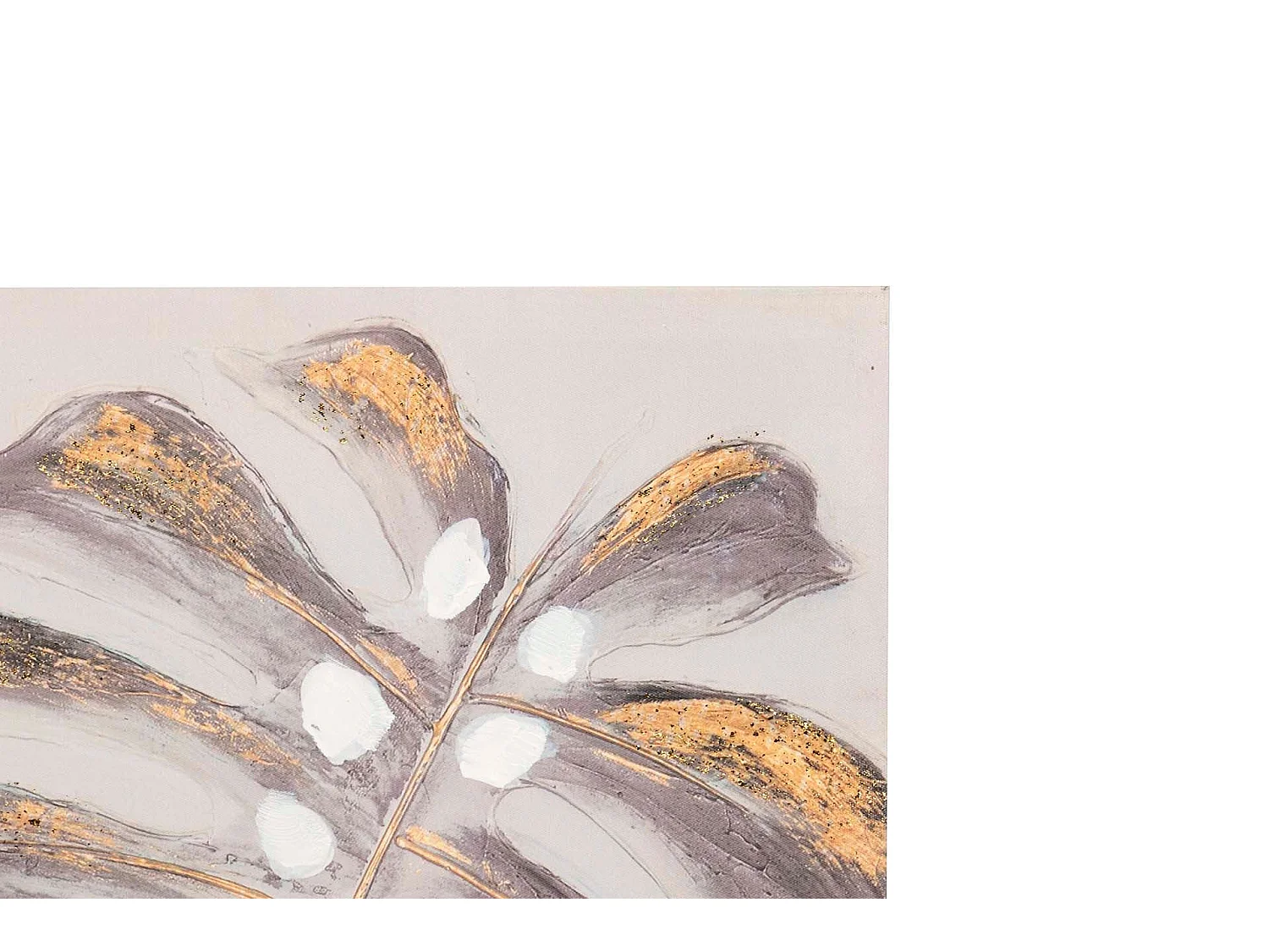 Set 2 Lienzos Hojas 40% Pintado A Mano 40x3x120 Cm