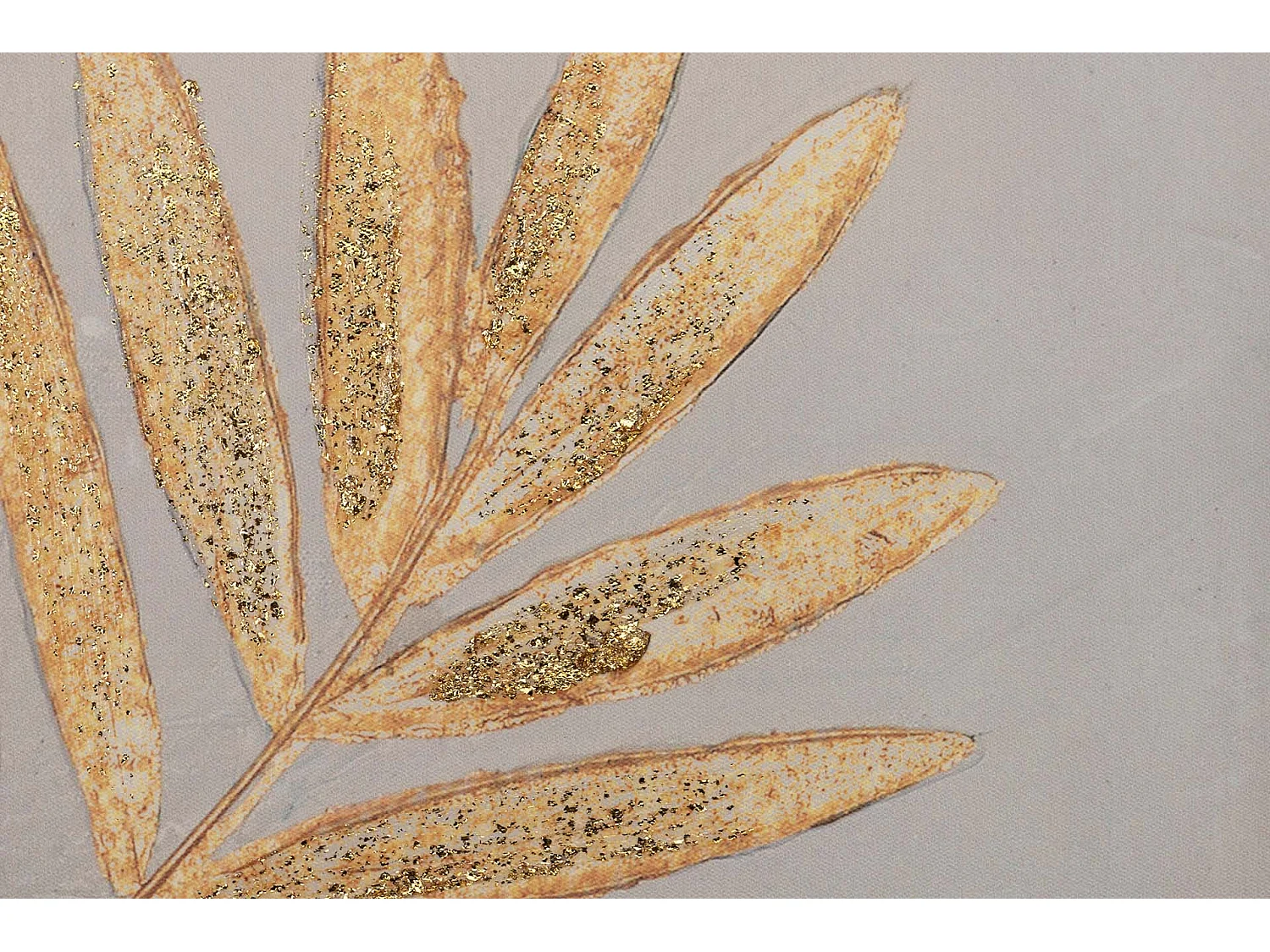 Set 2 Lienzos Hojas 40% Pintado A Mano 40x3x120 Cm