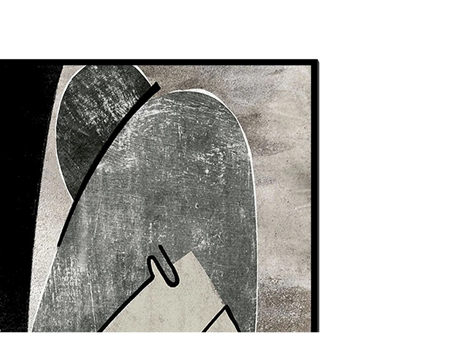 Cuadro Retrato Con Marco Negro 100x4x100 Cm