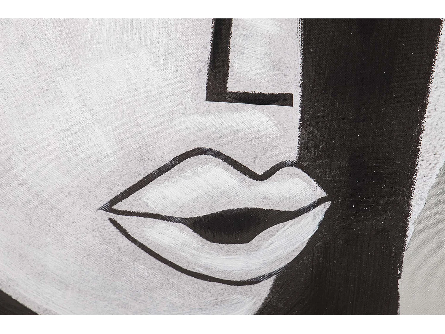 Cuadro Retrato Con Marco Negro 100x4x100 Cm