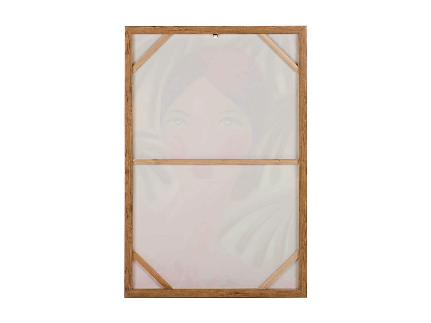 Cuadro Mujer Con Marco Natural 80x4x120 Cm