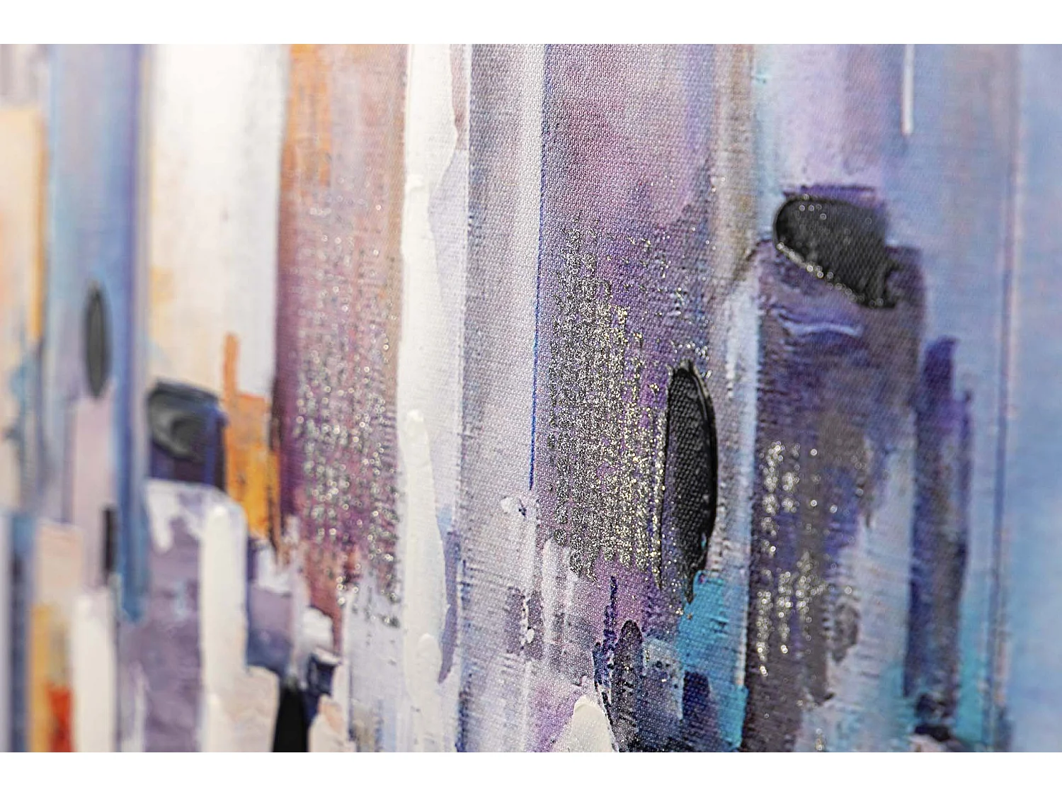 Set 2 Lienzos Ciudad 40% Pintado Mano 60x3x60 Cm