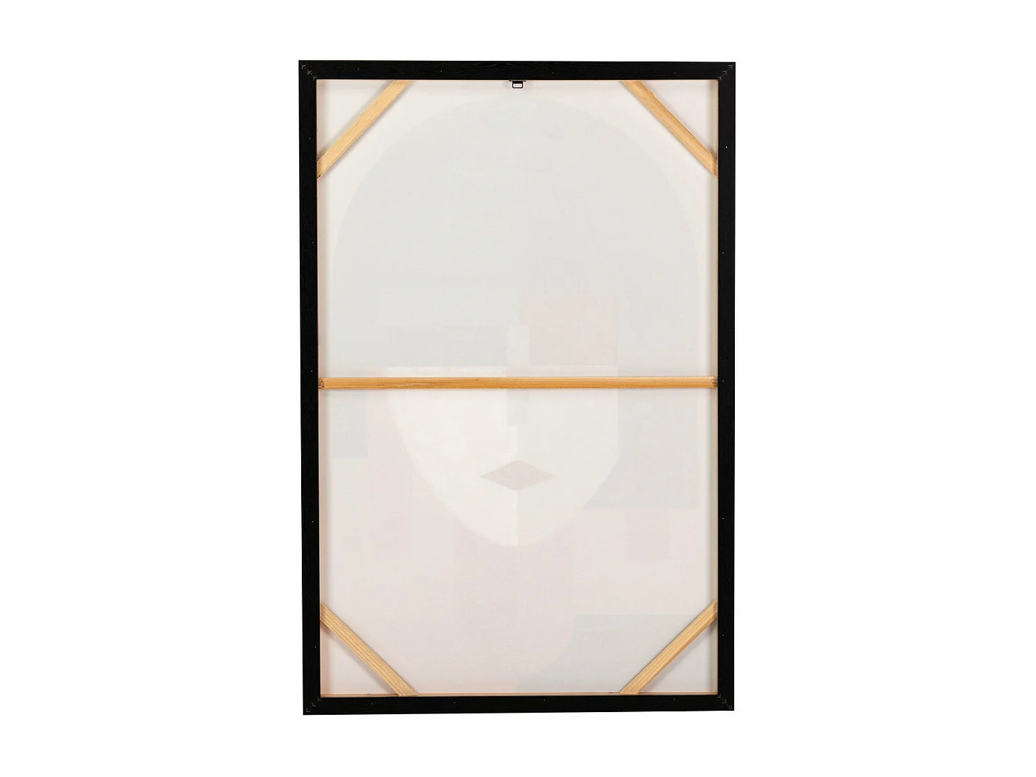 Cuadro Cara Con Marco Negro 80x4x120 Cm