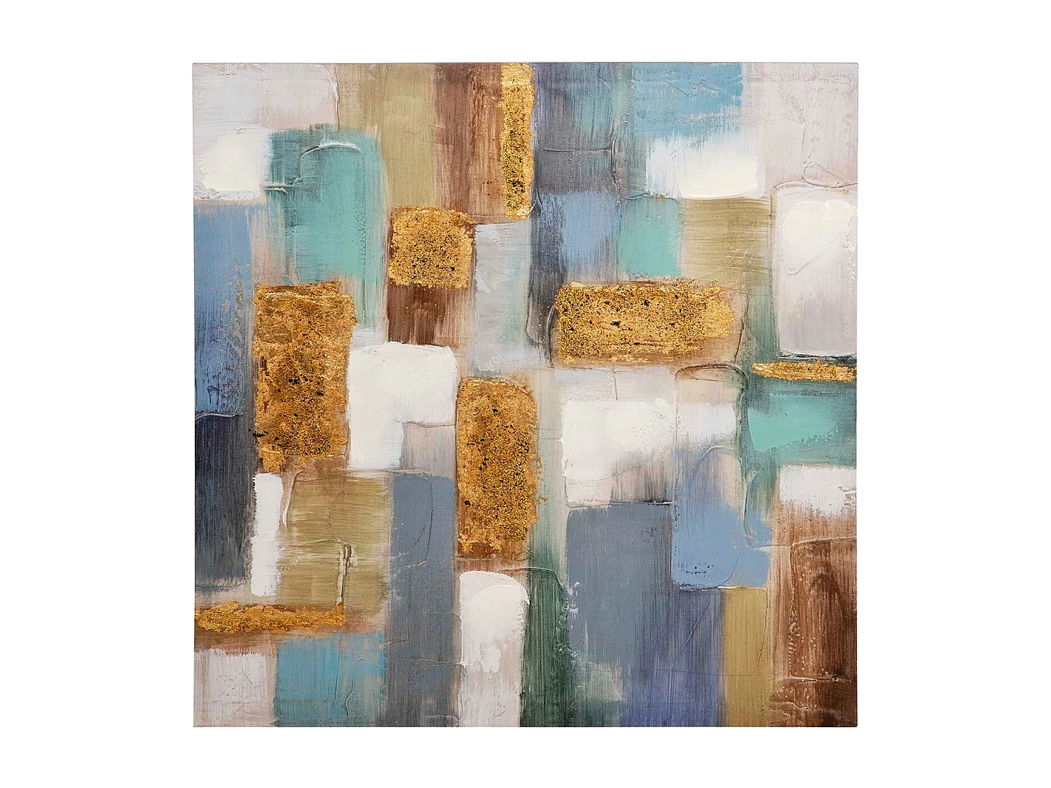 Set 2 Lienzos Abstrac. 40% Pintado Mano 60x3x60 Cm