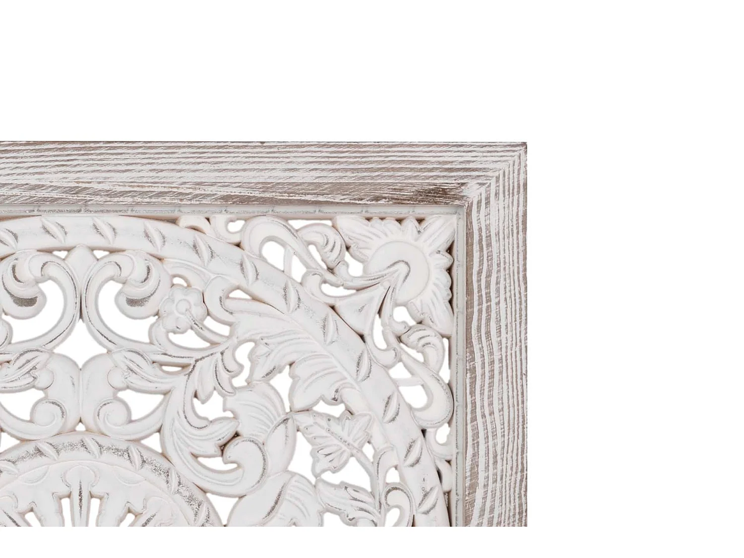 Cuadro Madera Calada Blanco 43x3x43 Cm