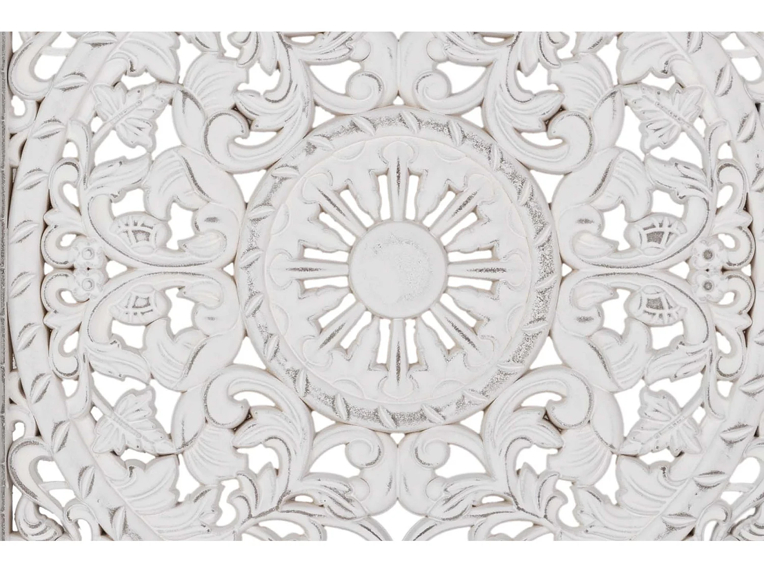 Cuadro Madera Calada Blanco 43x3x43 Cm