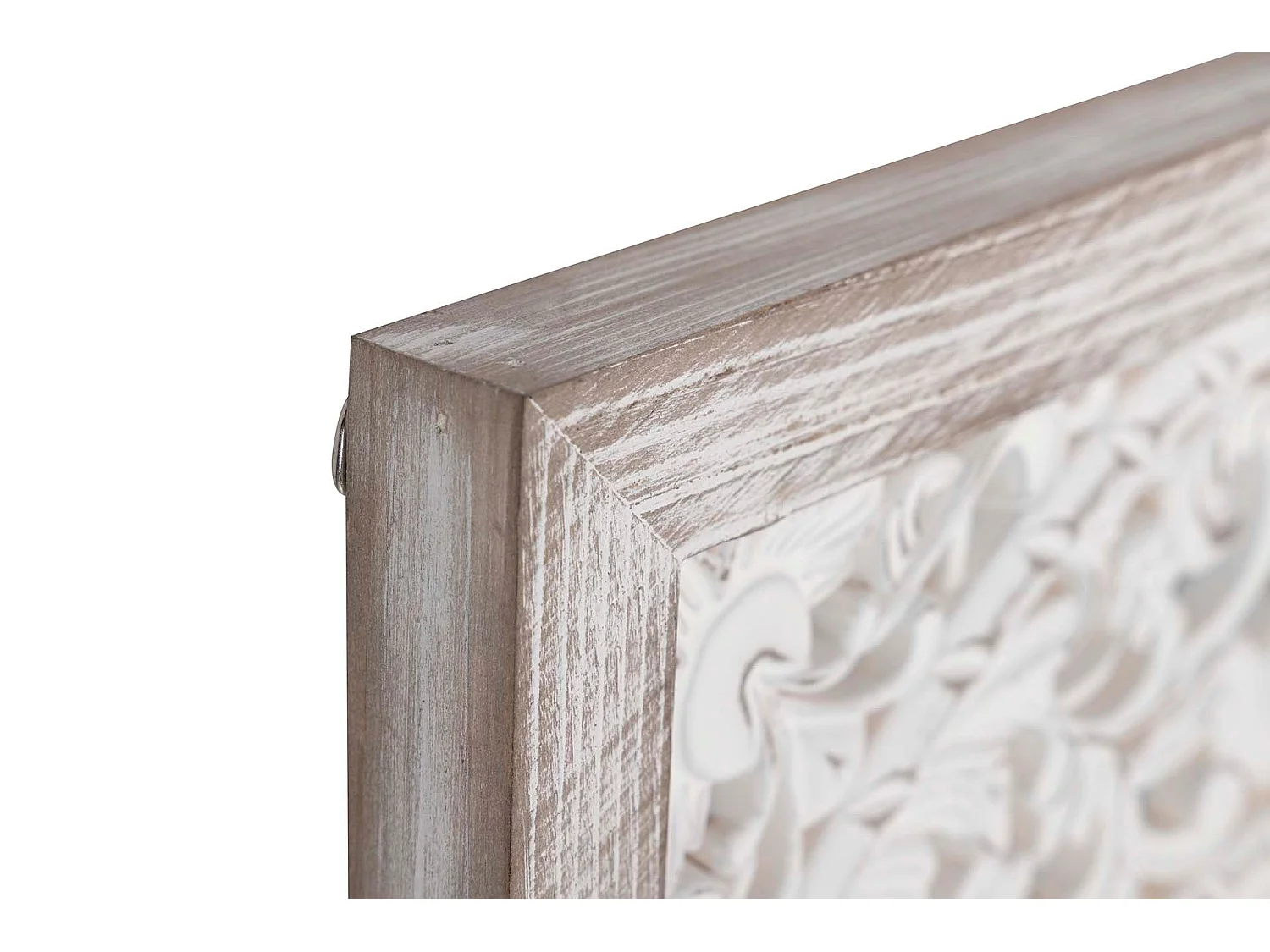 Cuadro Madera Calada Blanco 43x3x43 Cm