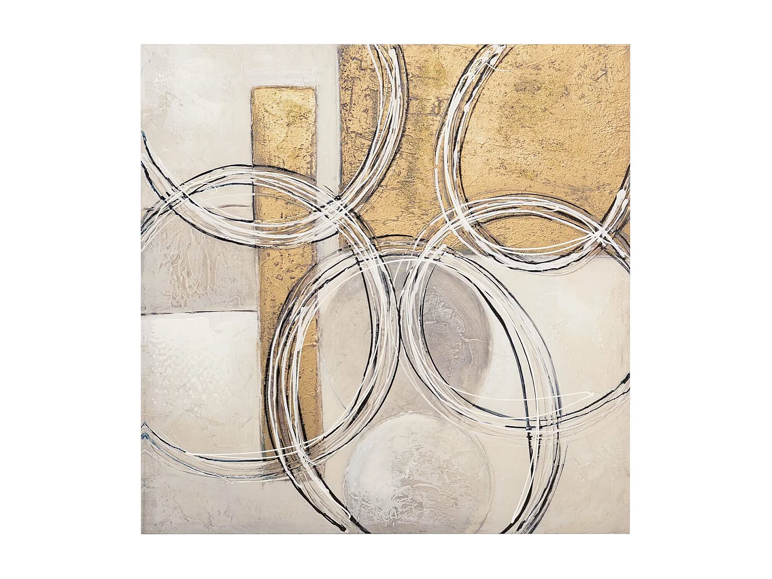 Set 2 Lienzos Abstrac. 40% Pintado Mano 60x3x60 Cm