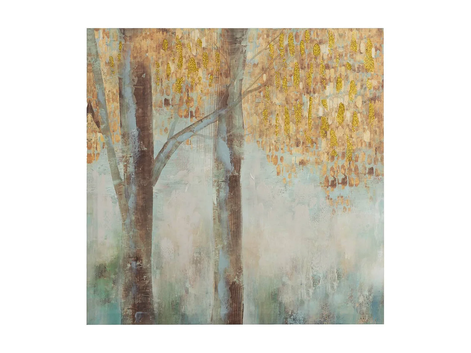 Set 2 Lienzos Arboles 40% Pintado A Mano 60x2x60cm