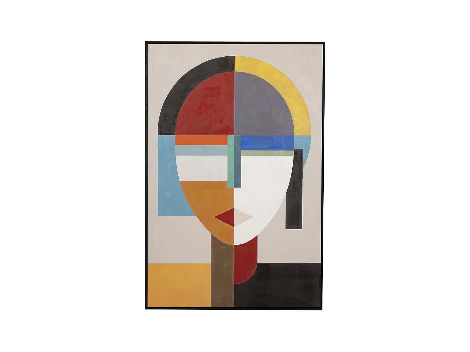 Cuadro Cara Con Marco Negro 80x4x120 Cm