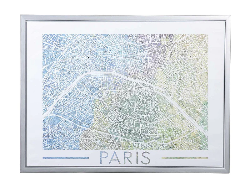 Cuadro Mdf Mapa Ciudad 80x3x60 Cm