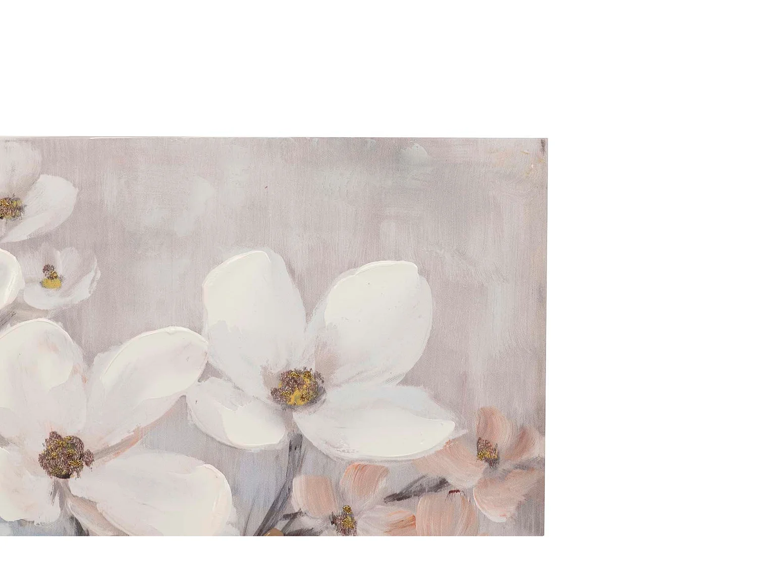 Set 2 Lienzos Almendro 40% Pintado Mano 90x3x60 Cm