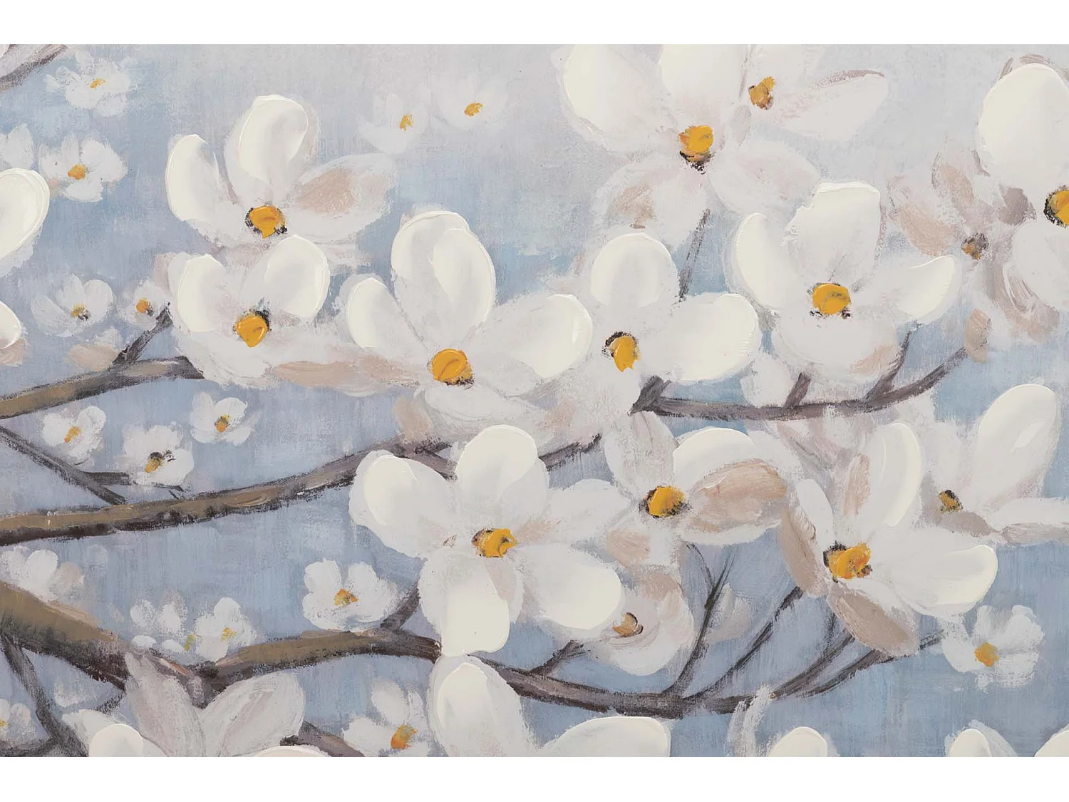 Set 2 Lienzos Almendro 40% Pintado Mano 90x3x60 Cm