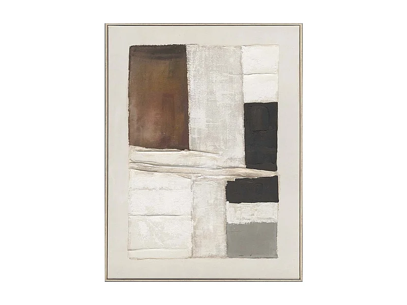 Cuadro Abstracto 100% Pintado A Mano 90x5x120 Cm