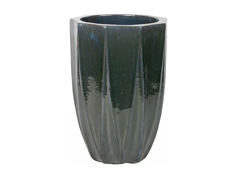 Macetero Gres Verde Exterior 39x39x56 Cm