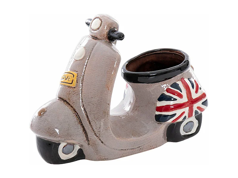 Vespa Ceramica Con Macetero 26x11x19 Cm