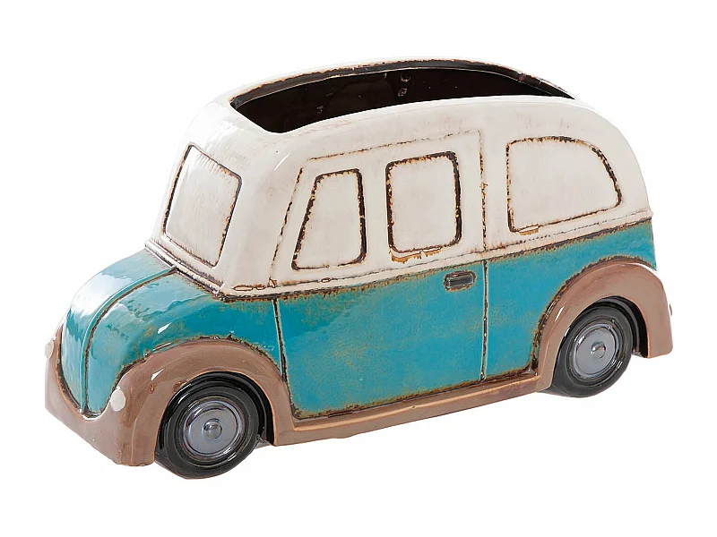 Coche Ceramica Con Macetero 31x11x17 Cm