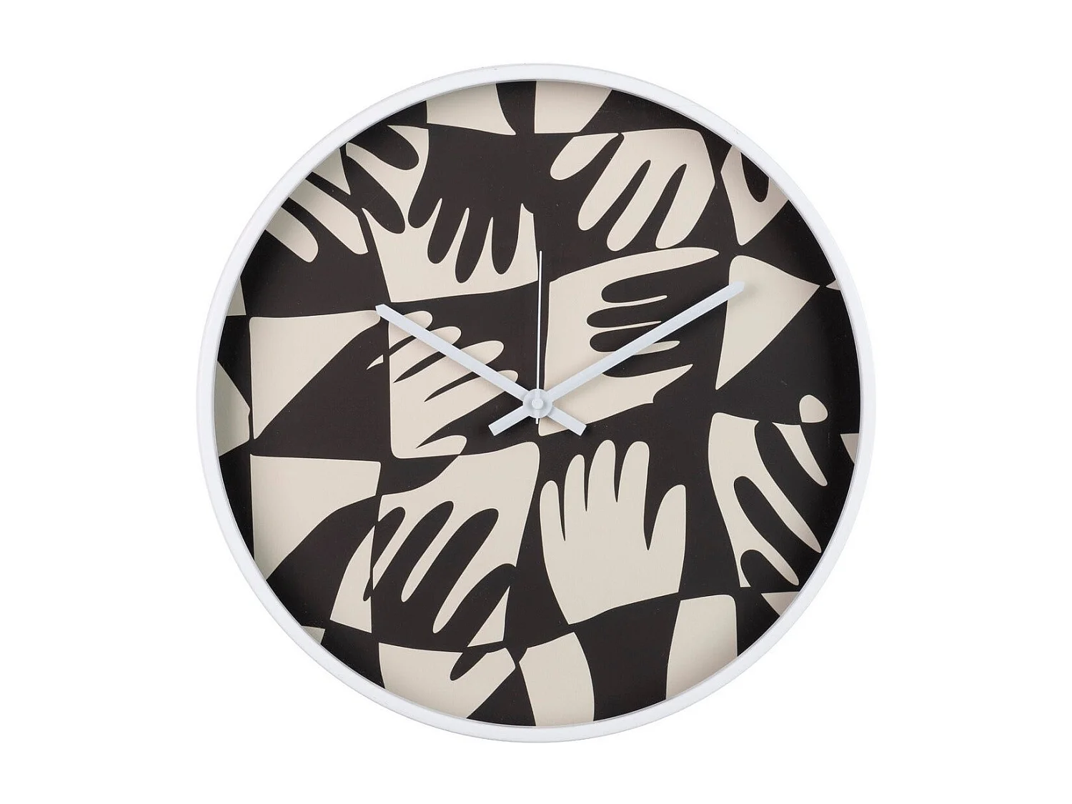 Reloj Pared Metal Blanco 40x4,5x40 Cm