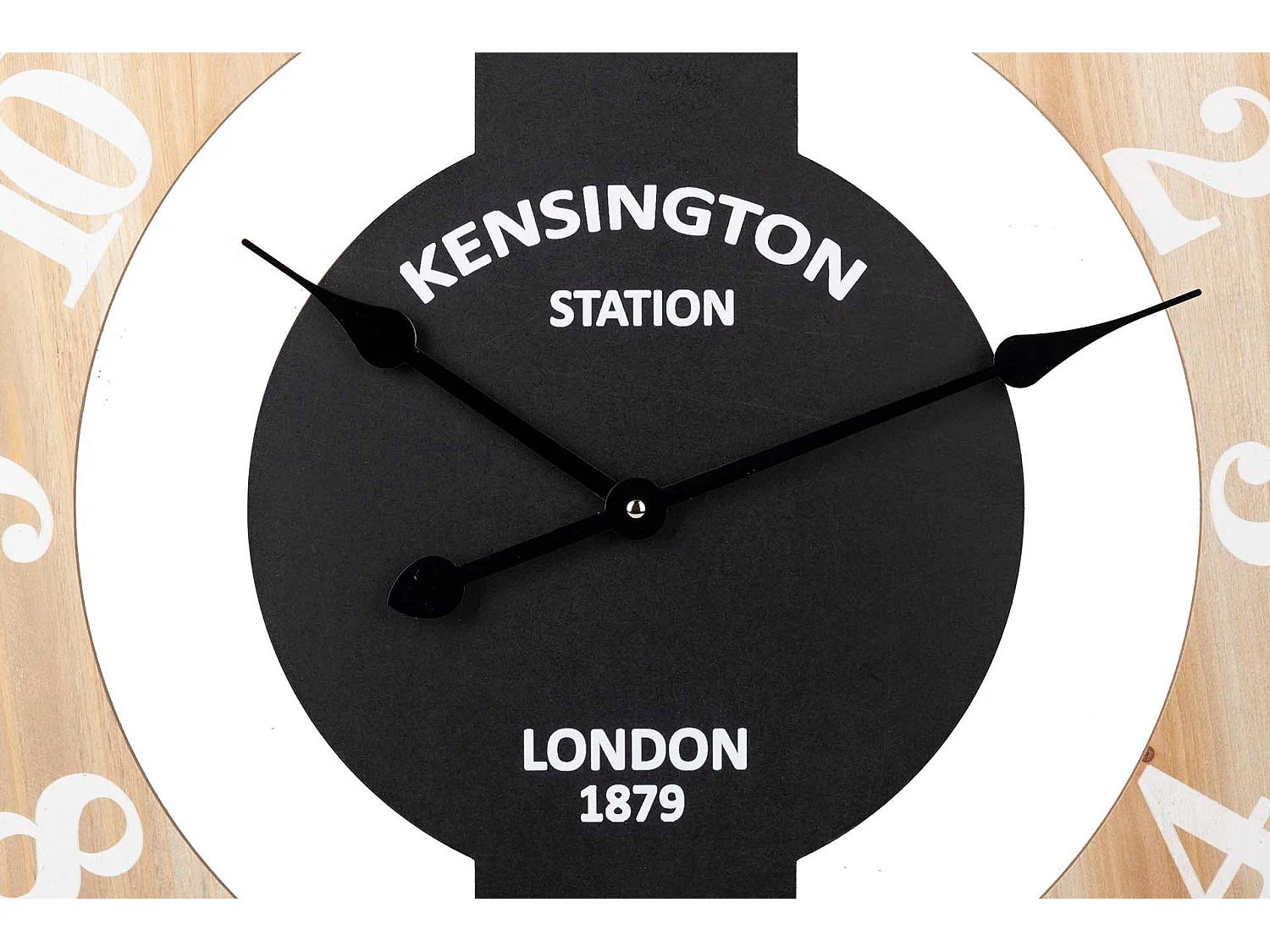 Reloj Pared Metal Madera 60x5x60 Cm