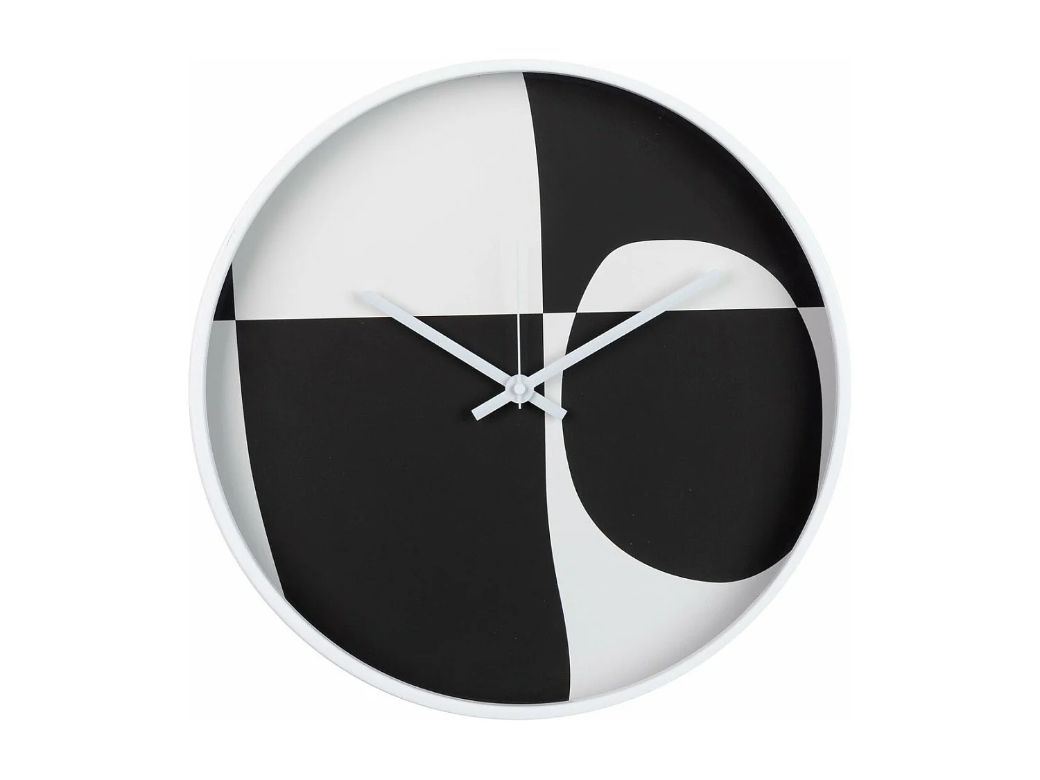 Reloj Pared Metal Blanco Negro 40x4,5x40 Cm