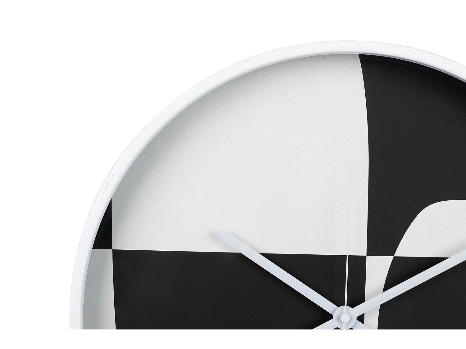 Reloj Pared Metal Blanco Negro 40x4,5x40 Cm