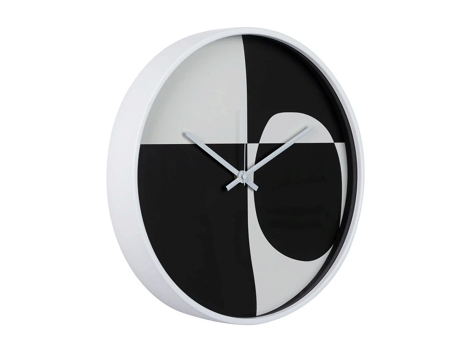 Reloj Pared Metal Blanco Negro 40x4,5x40 Cm