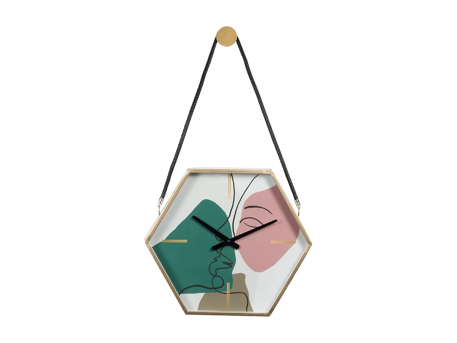 Reloj Pared Metal Cristal 45x6x39 Cm