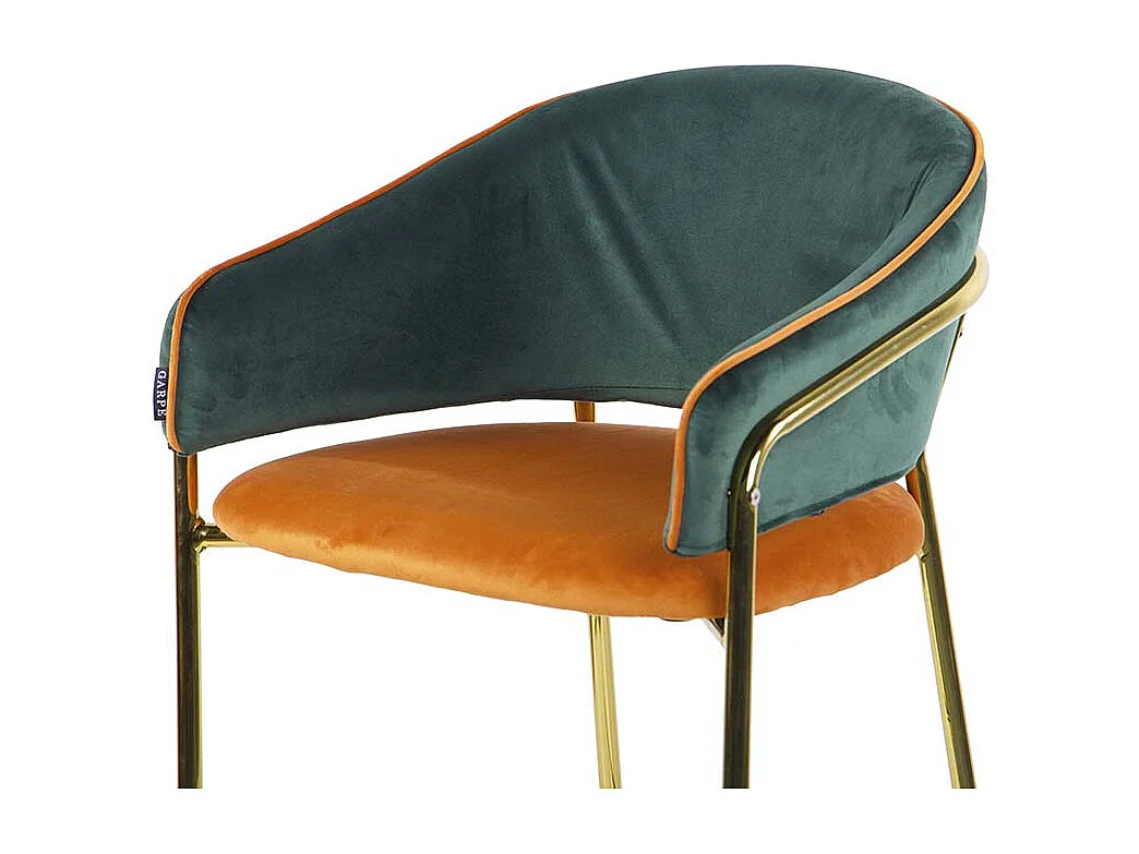 Taburete Bar Velvet Verde Naranja 53x52x99 Cm