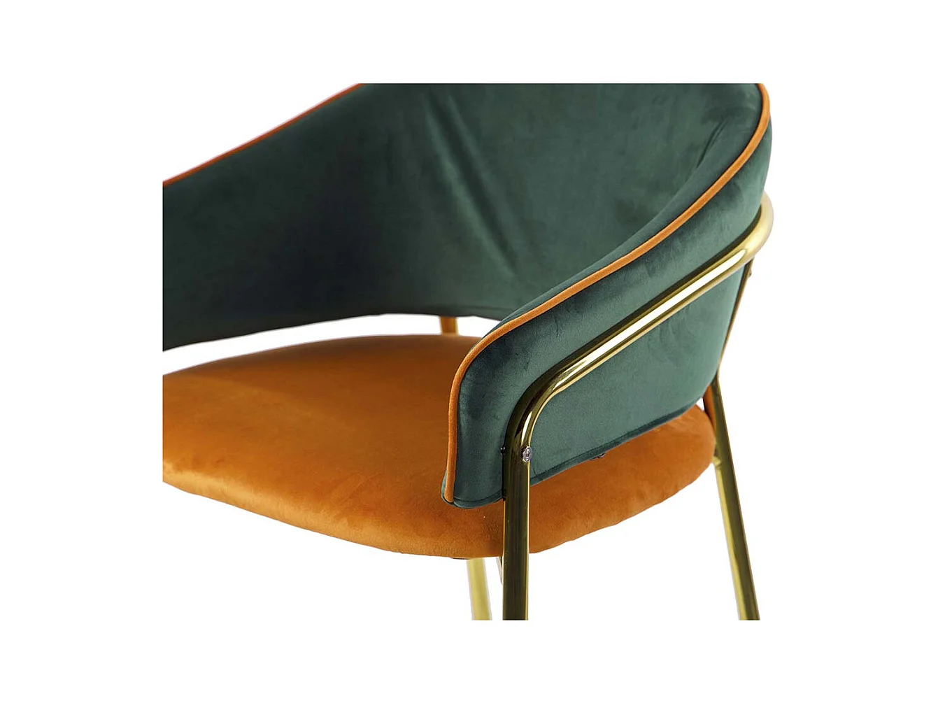 Taburete Bar Velvet Verde Naranja 53x52x99 Cm