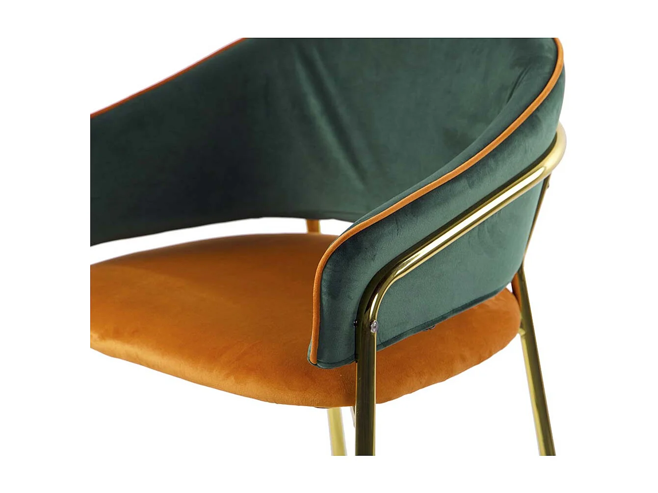 Taburete Bar Velvet Verde Naranja 53x52x99 Cm