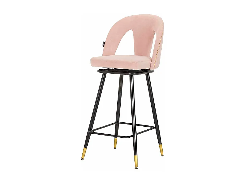 Taburete Bar Velvet Rosa Harbor 46x53x105 Cm