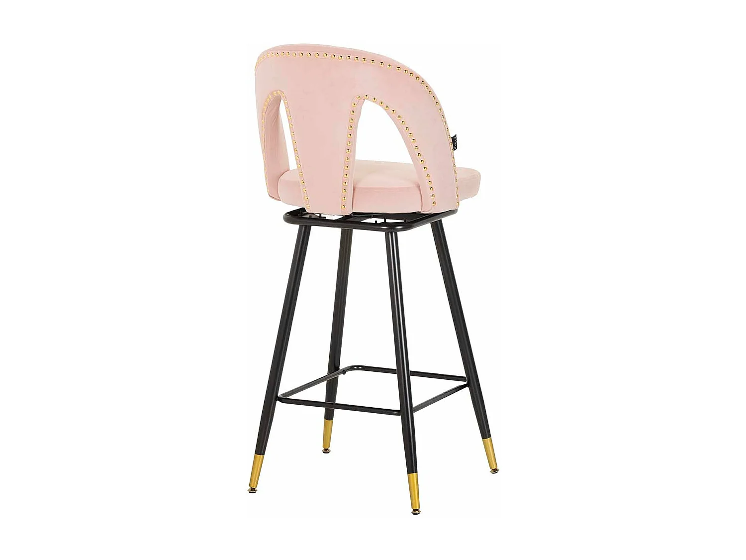 Taburete Bar Velvet Rosa Harbor 46x53x105 Cm