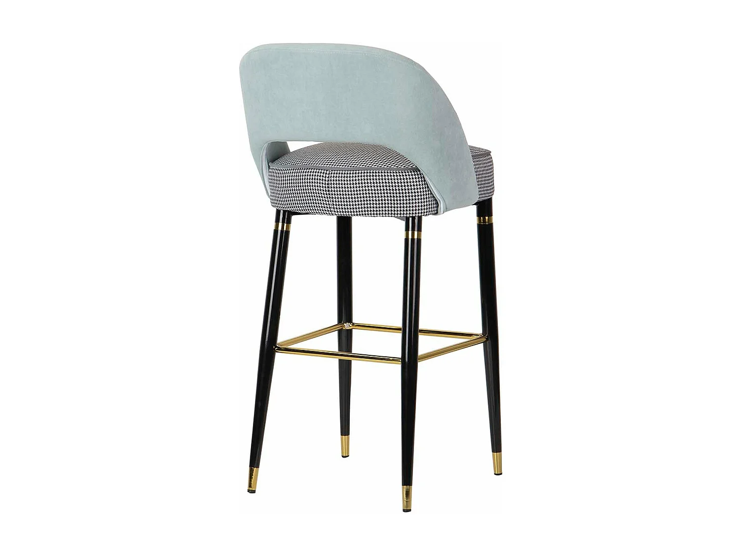 Taburete Velvet Azul Norfolk 51x53x102 Cm