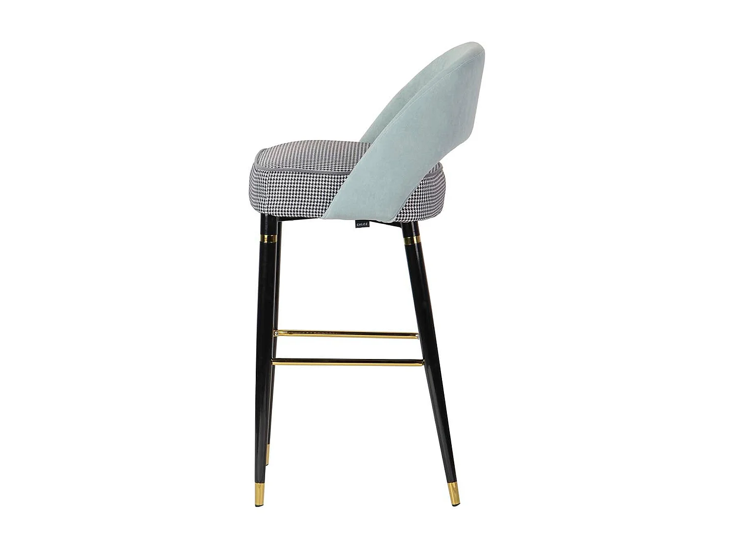 Taburete Velvet Azul Norfolk 51x53x102 Cm