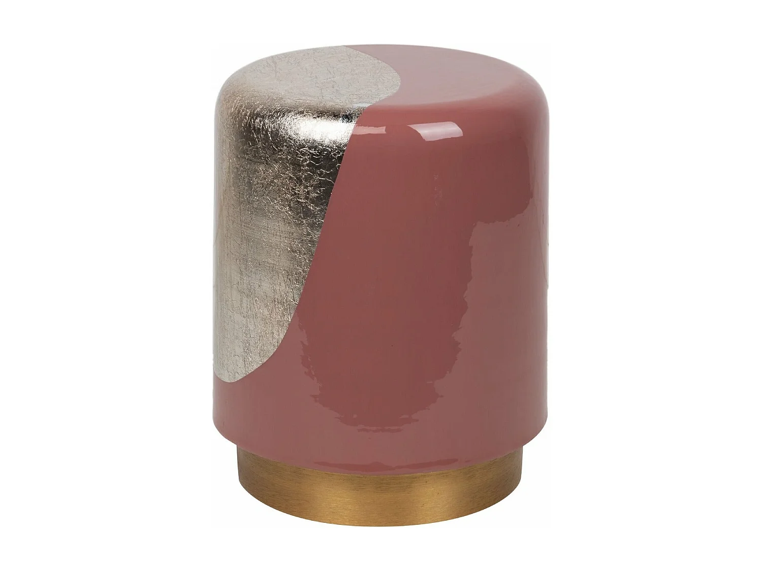 Taburete / Mesa Auxiliar Metal Granate 34x34x45 Cm