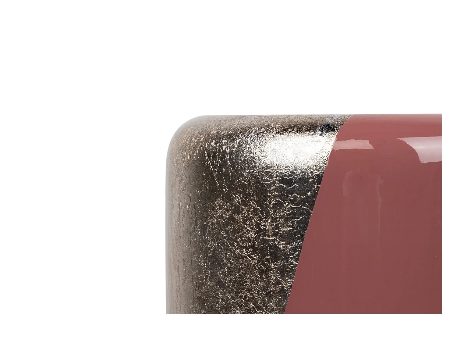 Taburete / Mesa Auxiliar Metal Granate 34x34x45 Cm