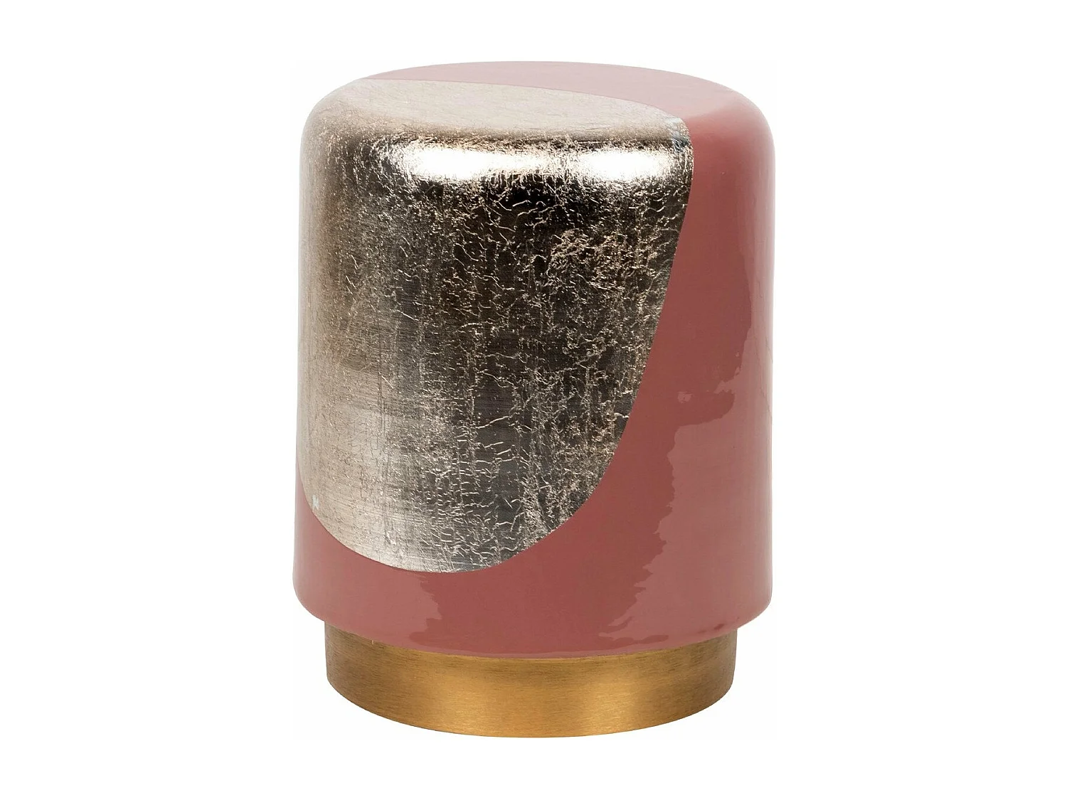 Taburete / Mesa Auxiliar Metal Granate 34x34x45 Cm