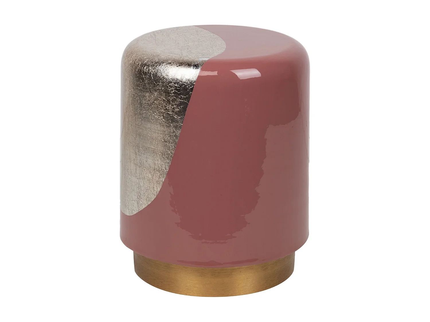 Taburete / Mesa Auxiliar Metal Granate 34x34x45 Cm