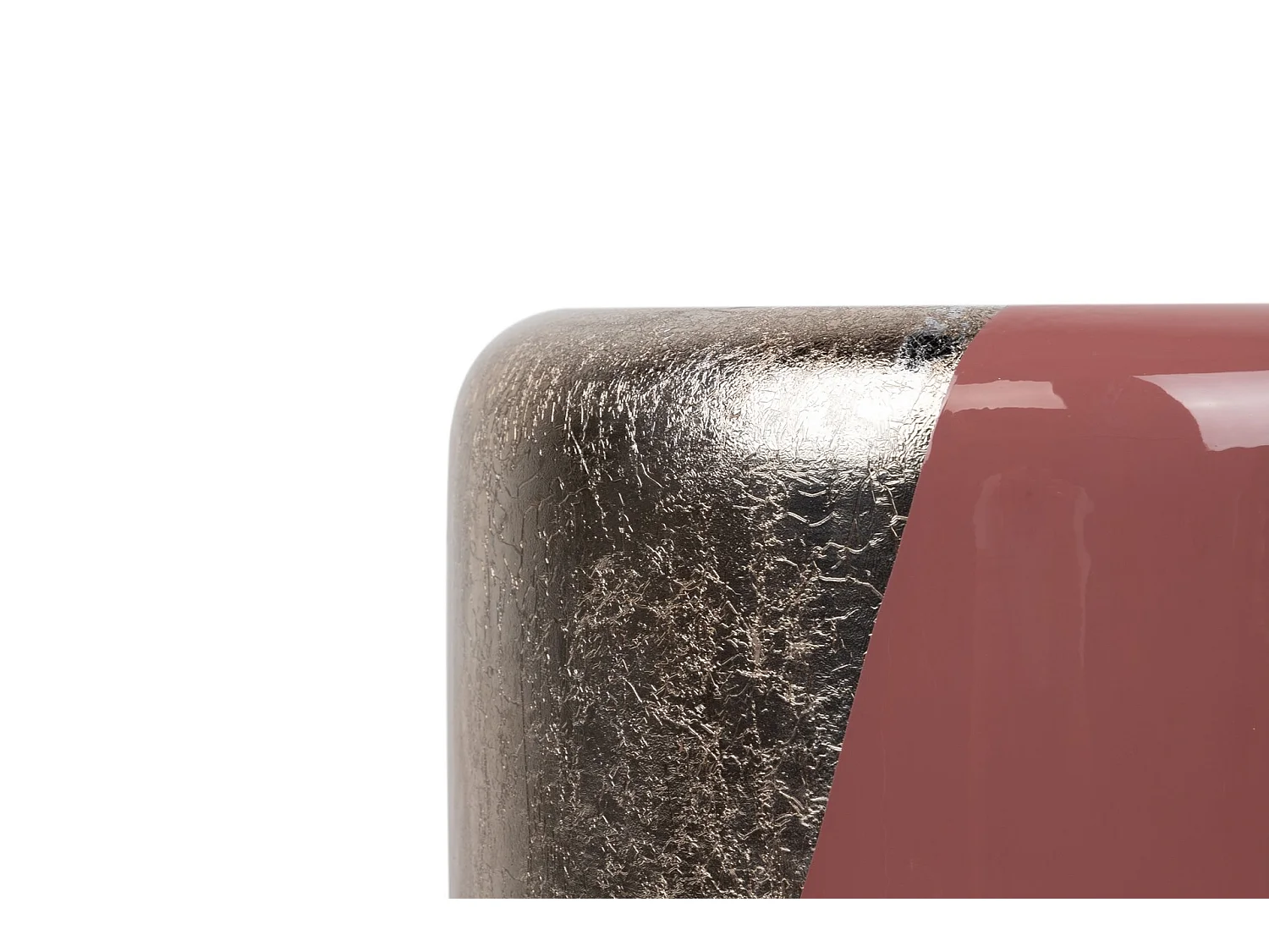 Taburete / Mesa Auxiliar Metal Granate 34x34x45 Cm