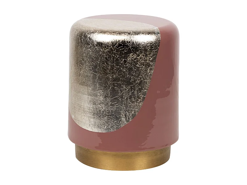 Taburete / Mesa Auxiliar Metal Granate 34x34x45 Cm