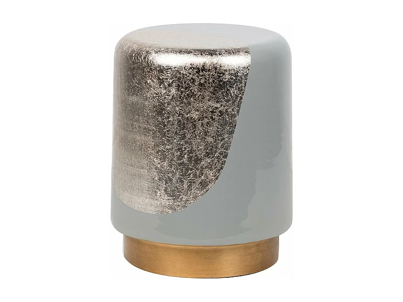 Taburete / Mesa Auxiliar Metal Verde 34x34x45 Cm