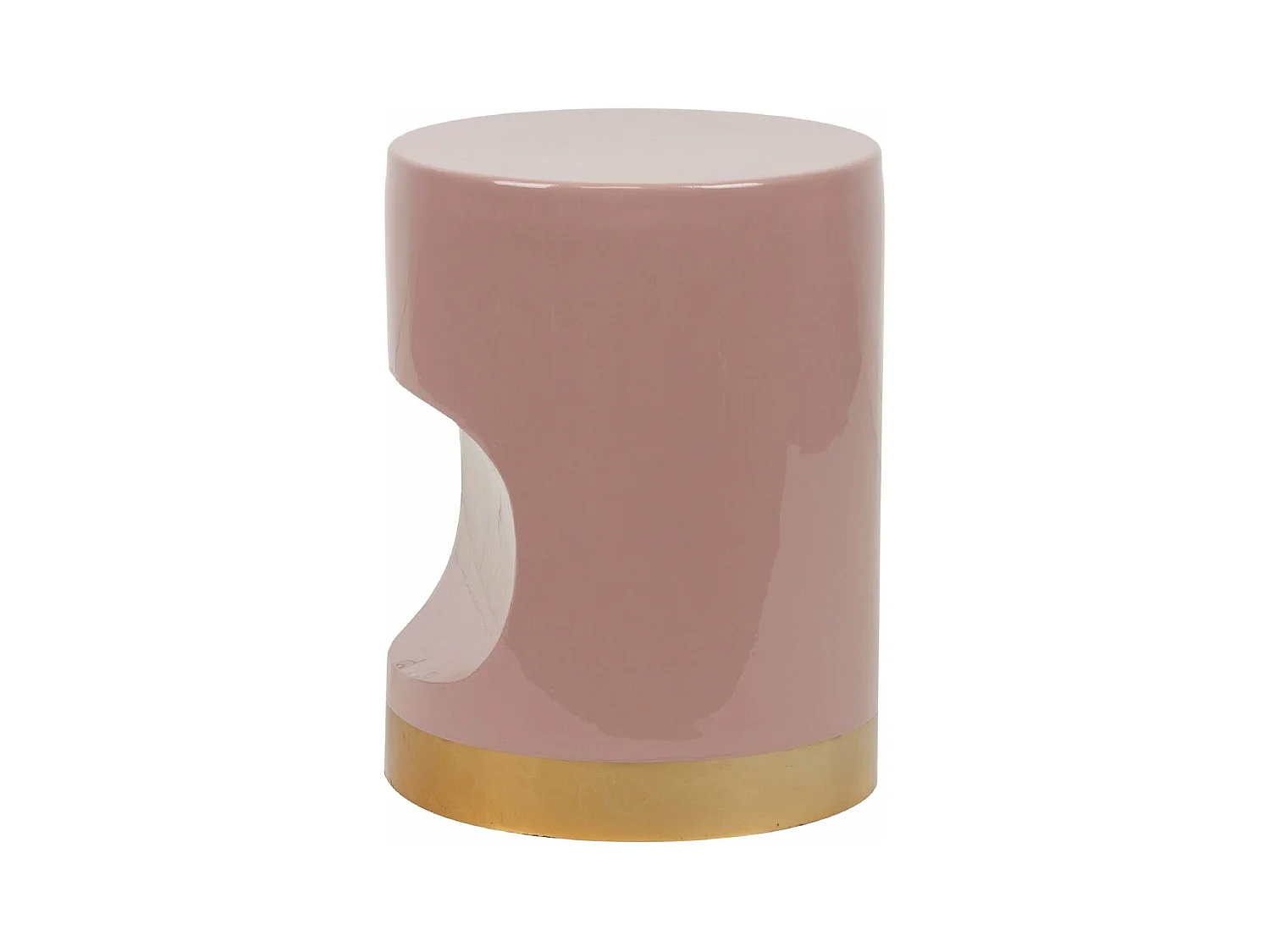 Taburete Metal Rosa 30x30x40 Cm