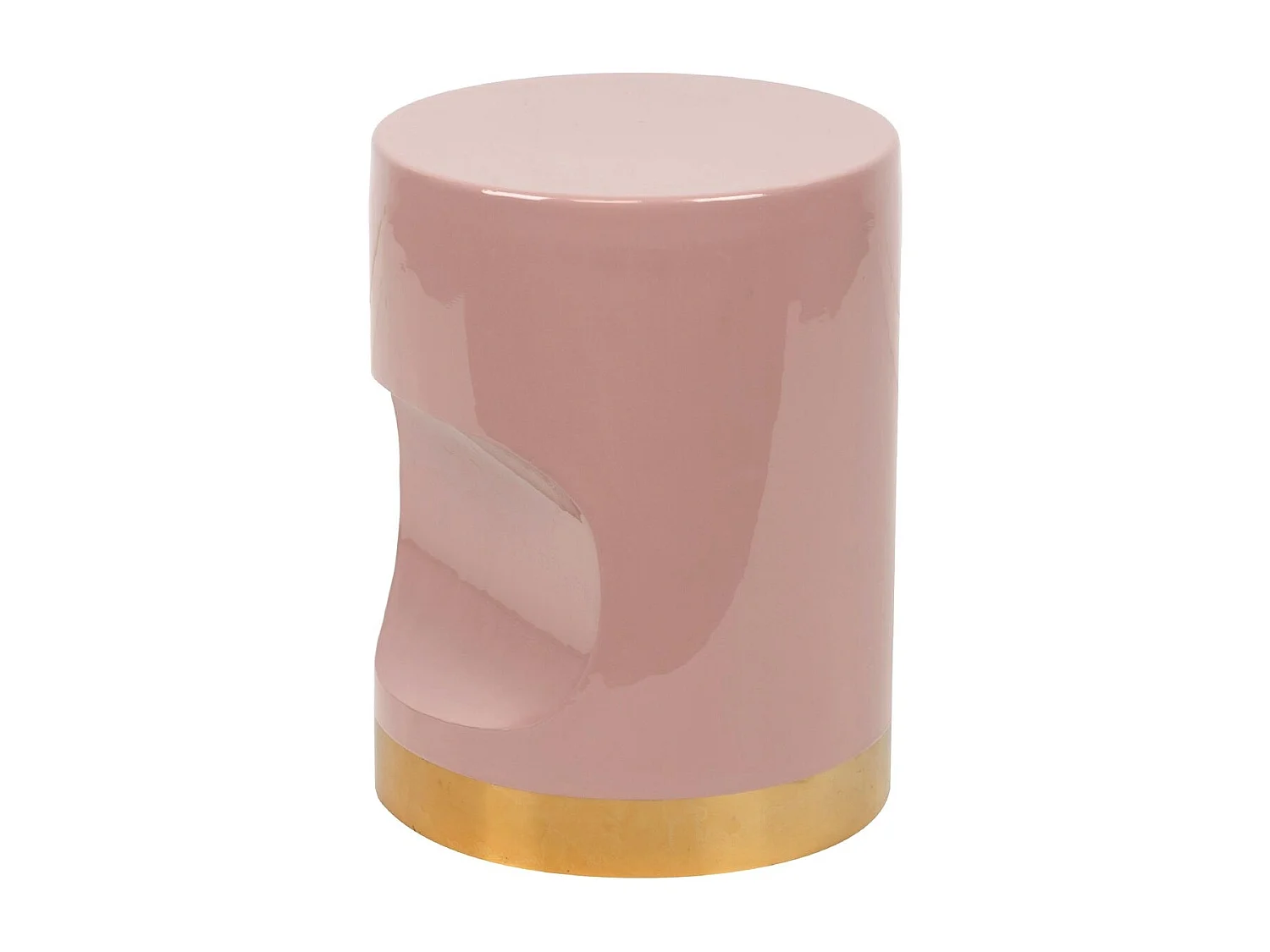 Taburete Metal Rosa 30x30x40 Cm