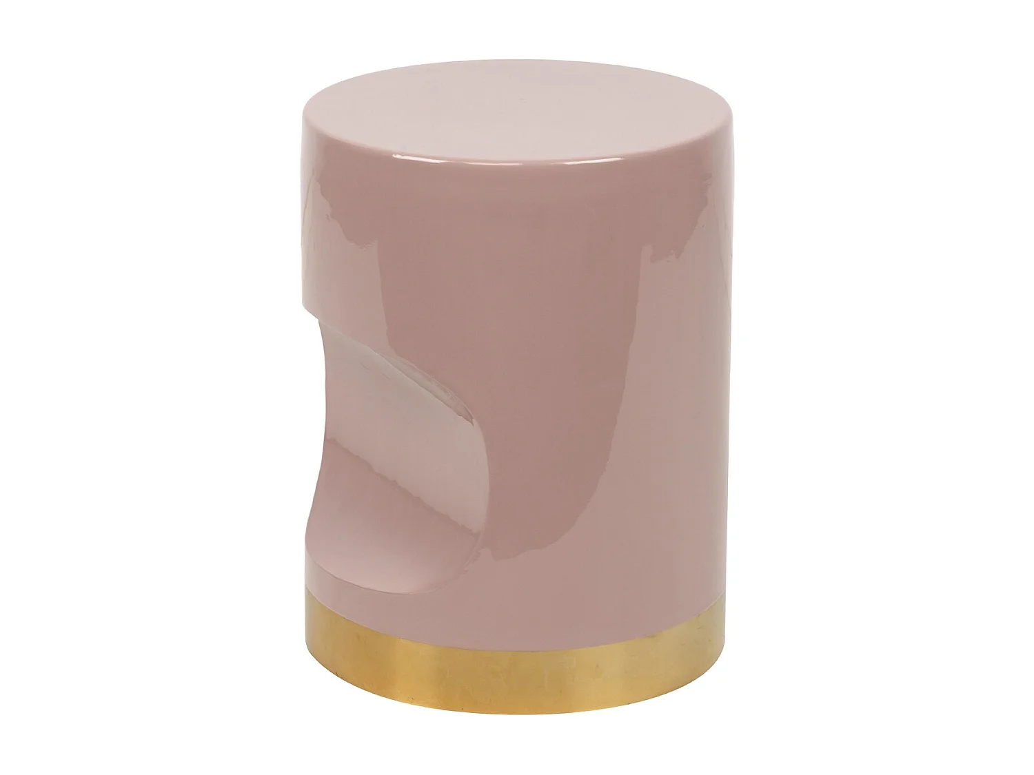 Taburete Metal Rosa 30x30x40 Cm