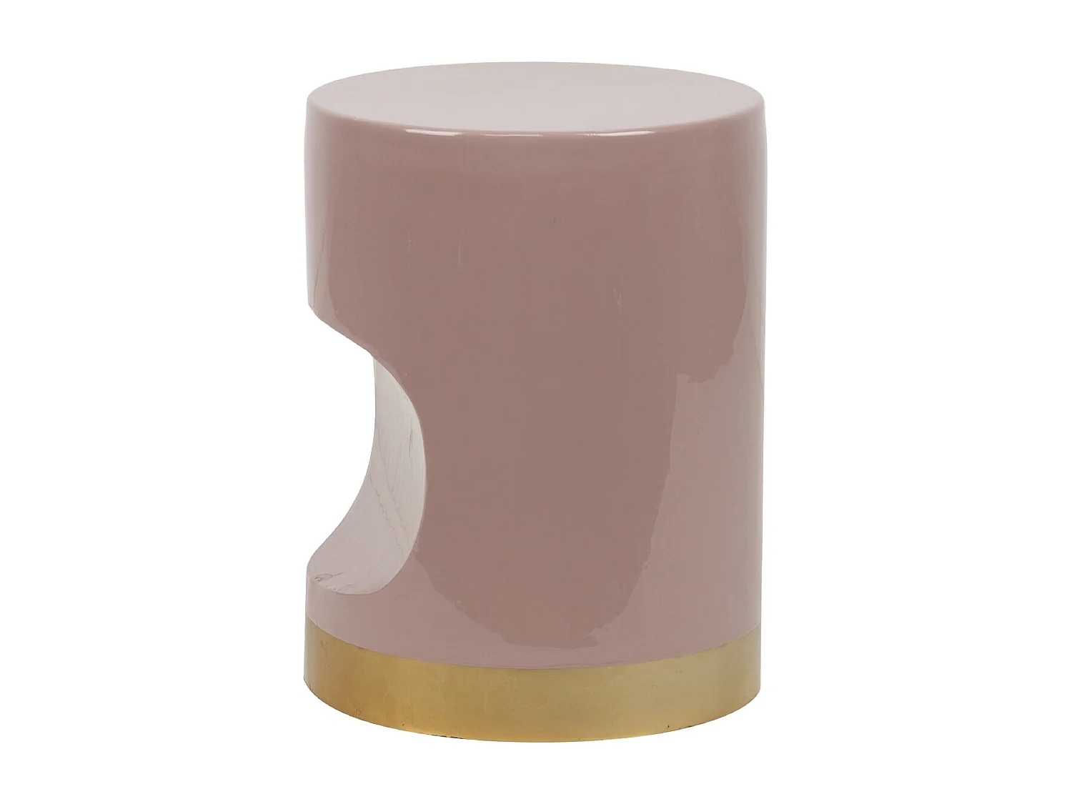 Taburete Metal Rosa 30x30x40 Cm