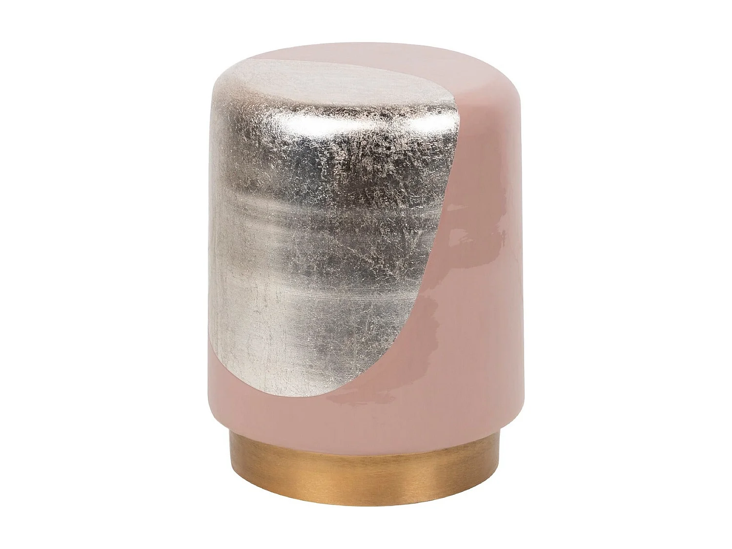 Taburete / Mesa Auxiliar Metal Rosa 34x34x45 Cm