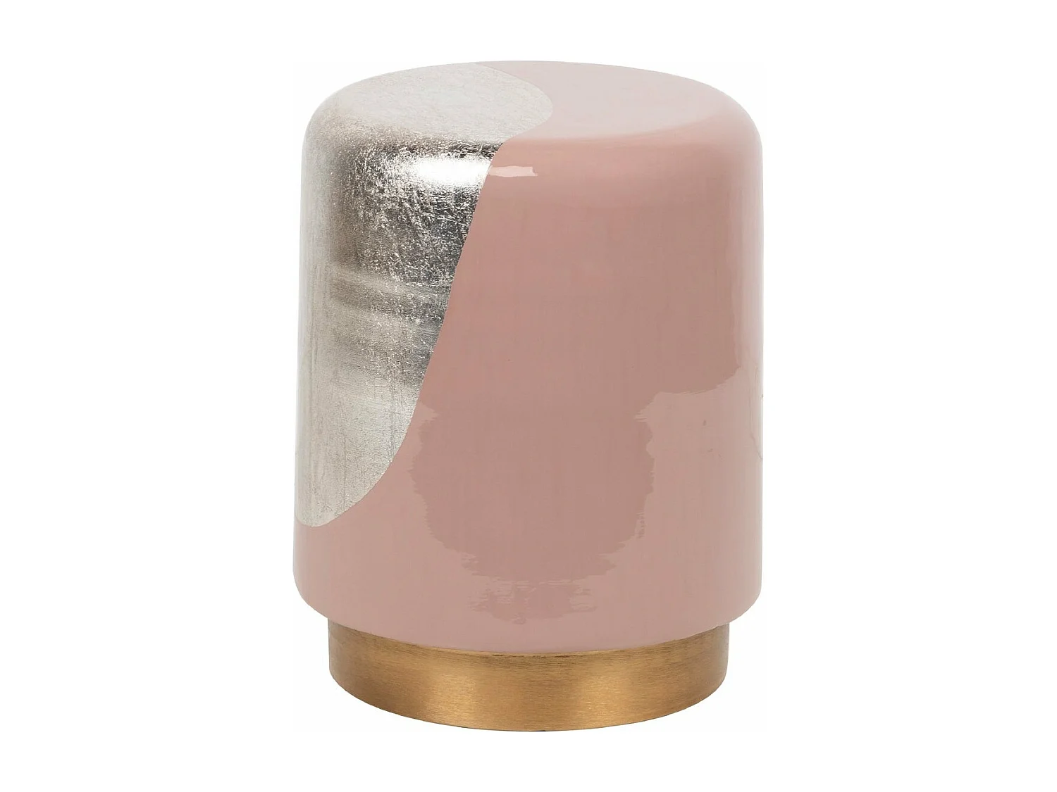 Taburete / Mesa Auxiliar Metal Rosa 34x34x45 Cm