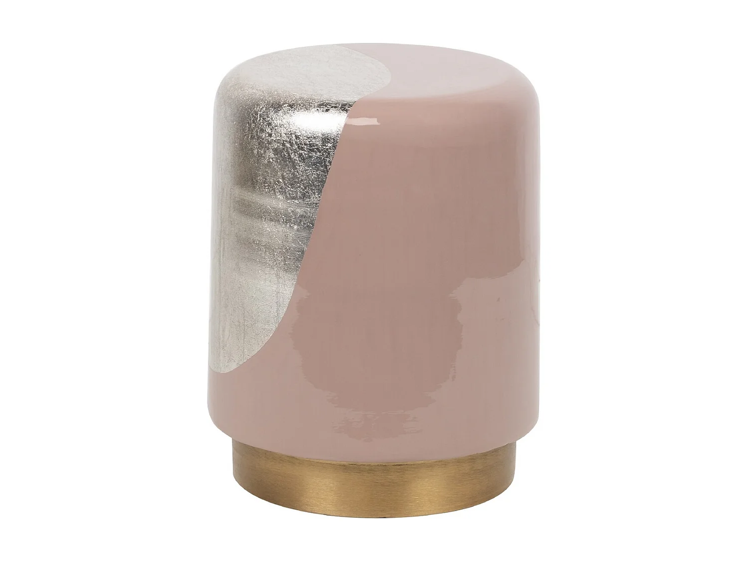 Taburete / Mesa Auxiliar Metal Rosa 34x34x45 Cm