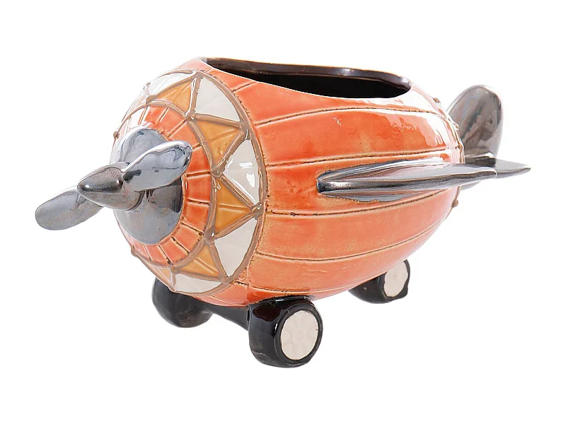 Avion Ceramica Con Macetero 27x17x15 Cm